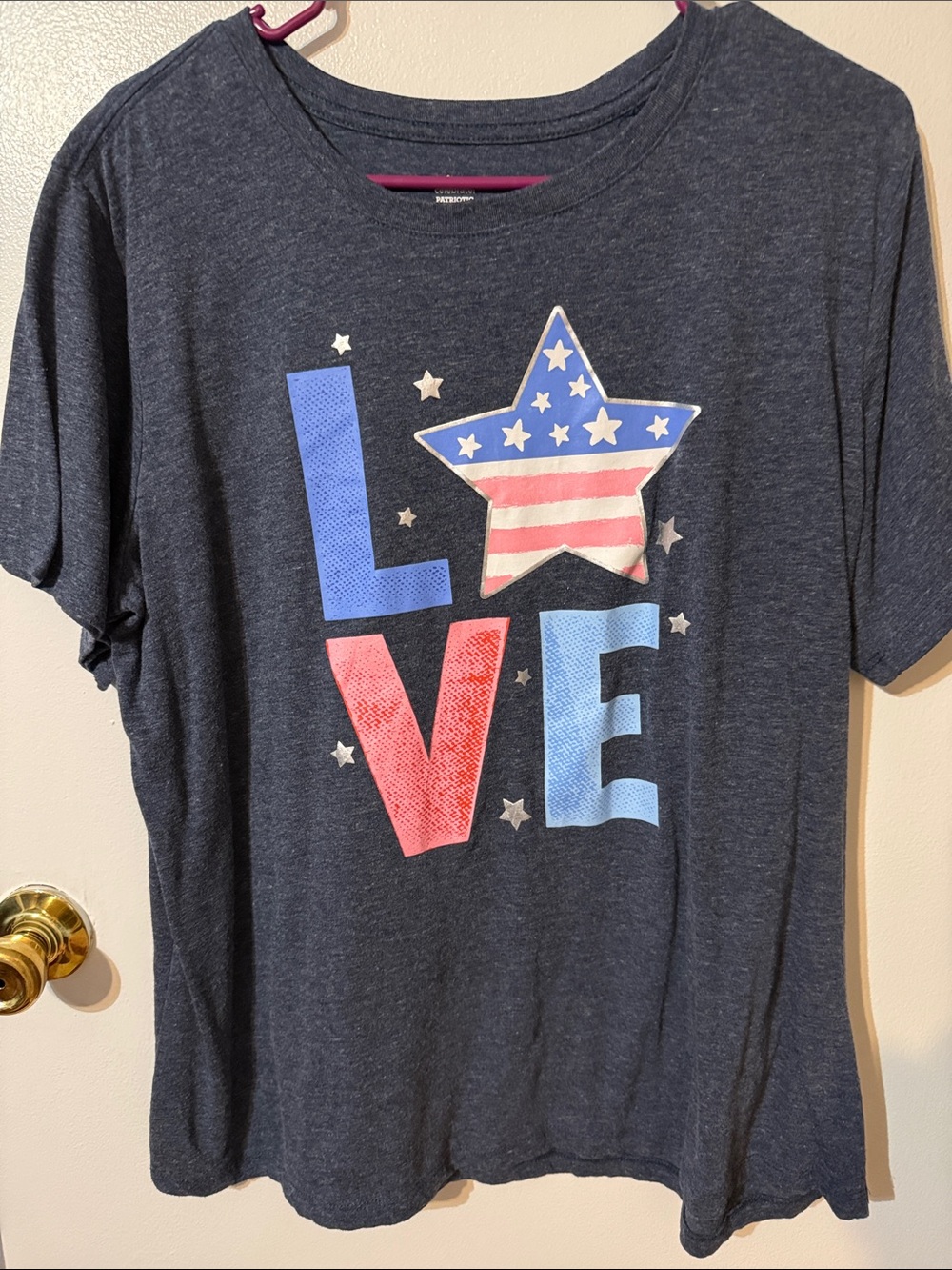 Kids Navy LOVE Graphic Tee with Star Accent by